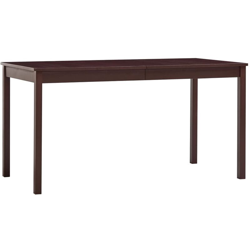 

Mesa de comedor de madera de pino marrón oscuro 140x70x73 cm - Hommoo