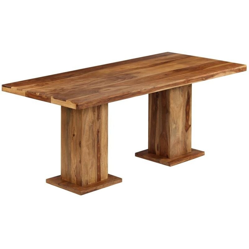 

Mesa de comedor de madera maciza de sheesham 175x90x77 cm - Hommoo