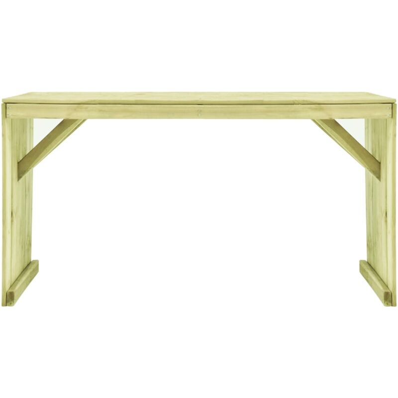 

Hommoo Mesa de jardín de madera de pino impregnada 150x87x80 cm