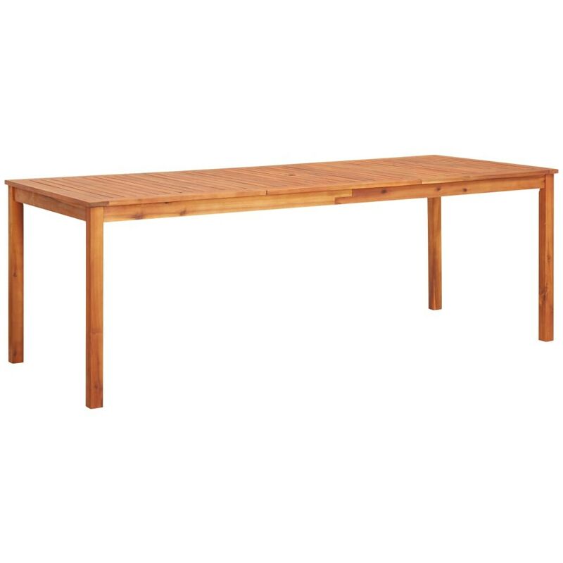 

Mesa de jardín madera maciza de acacia 215x90x74 cm - Hommoo