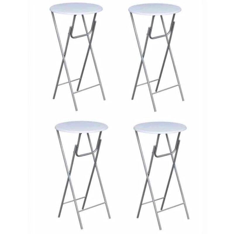 

Mesas altas plegables 4 unidades MDF blancas - Hommoo