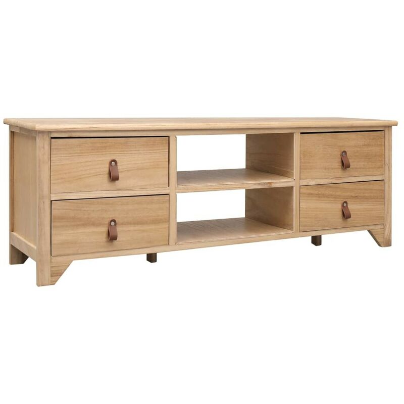 Meuble TV 115x30x40 cm Bois de Paulownia HDV24660 - Hommoo