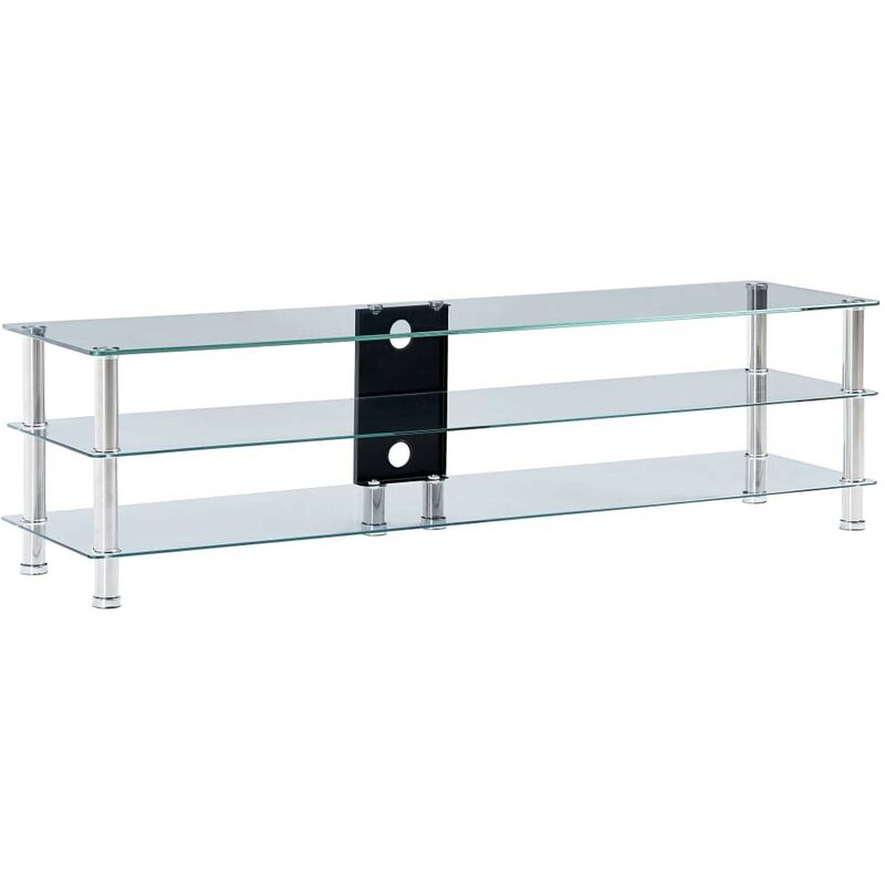 Meuble TV Transparent 150 x 40 x 40 cm Verre trempe HDV22246 - Hommoo