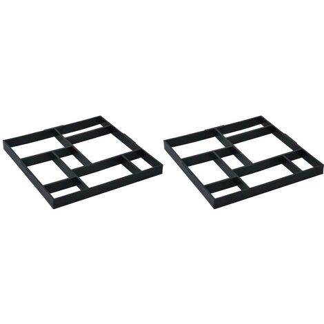 Hommoo Moules a paves 2 pcs 50,4x50,4x4,3 cm Plastique