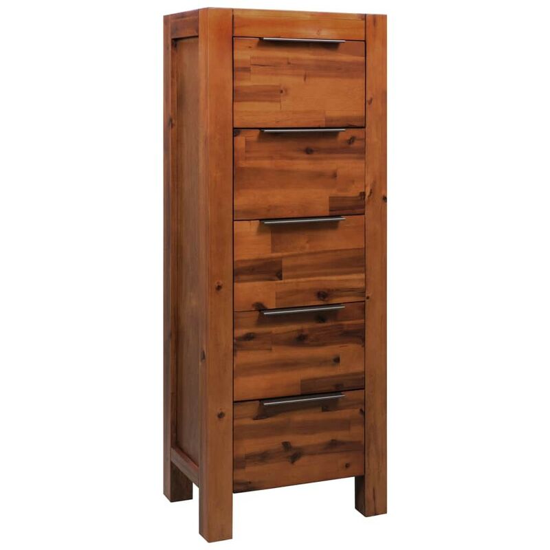 

Hommoo - Mueble de cajones madera acacia maciza 45x32x115 cm