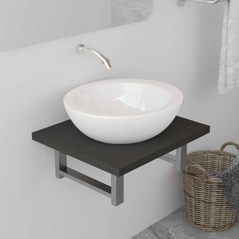 

Mueble de cuarto de baño gris 40x40x16,3 cm - Hommoo