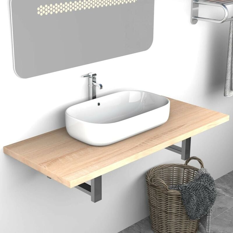 

Mueble de cuarto de baño roble 90x40x16,3 cm - Hommoo