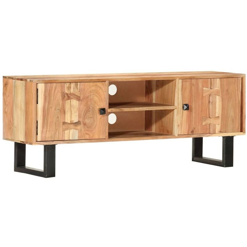 

Mueble para TV de madera maciza de acacia 118x30x45 cm - Hommoo
