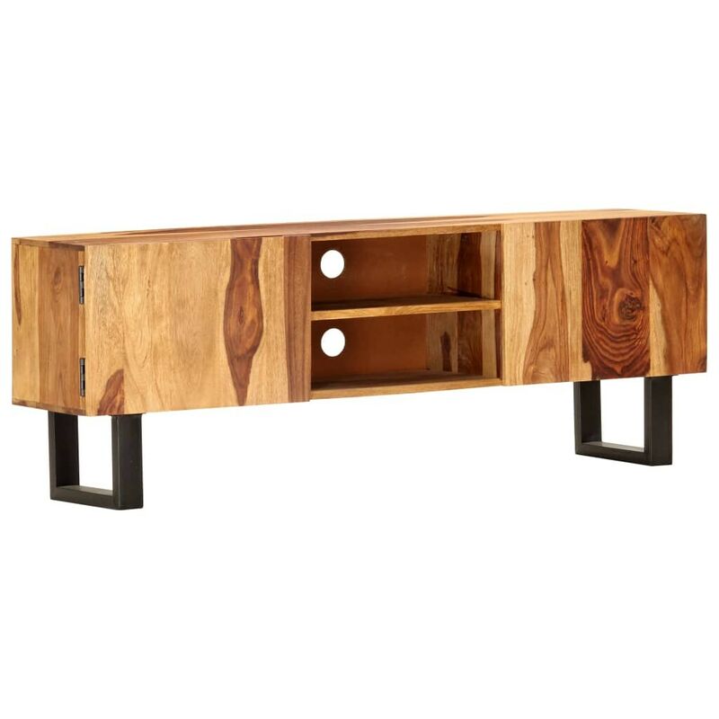 

Mueble para TV de madera maciza de acacia 130x30x47 cm - Hommoo