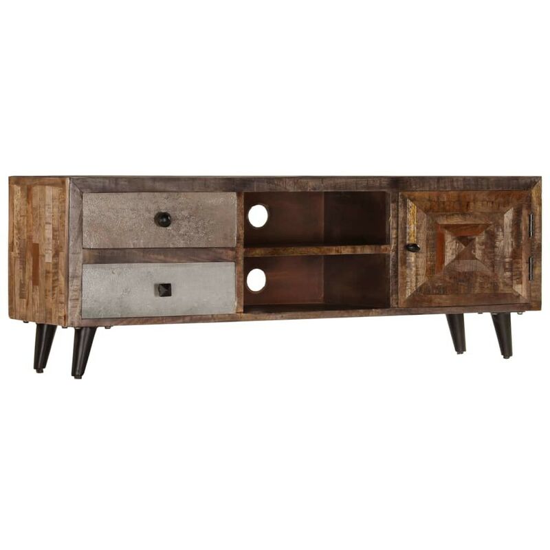 

Mueble para TV de madera maciza de mango 118x30x40 cm - Hommoo