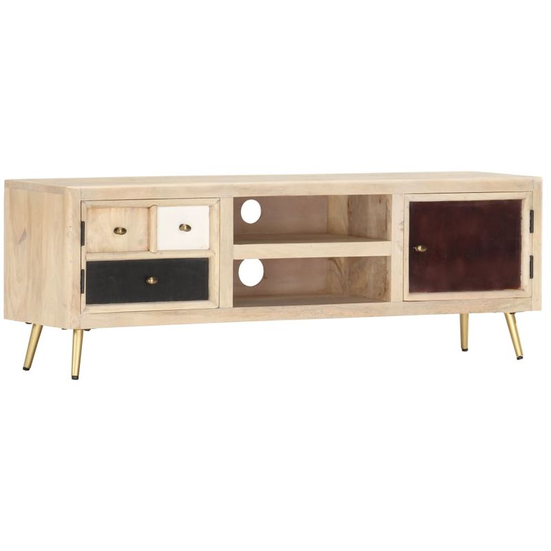 

Mueble para TV de madera maciza de mango 120x30x40 cm - Hommoo