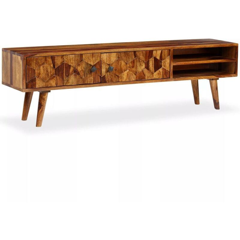 

Mueble para TV de madera maciza de sheesham 140x30x40 cm - Hommoo