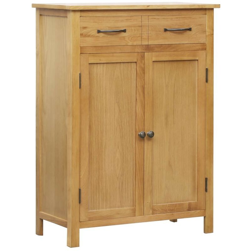 

Mueble zapatero de madera maciza de roble 76x37x105 cm - Hommoo