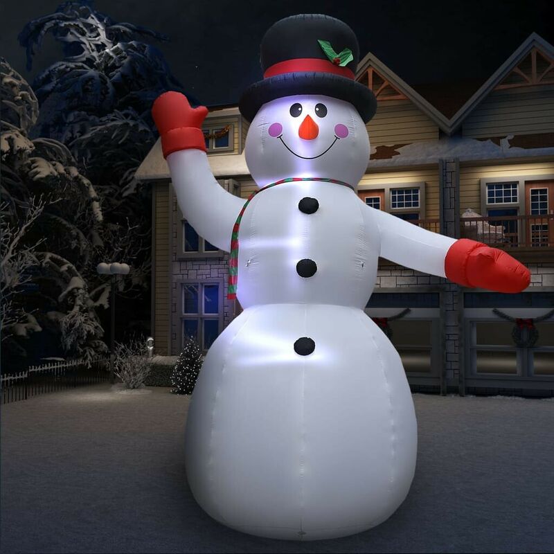 

Muñeco de Nieve Navidad inflable XXL soplador alta presión 10 m - Hommoo