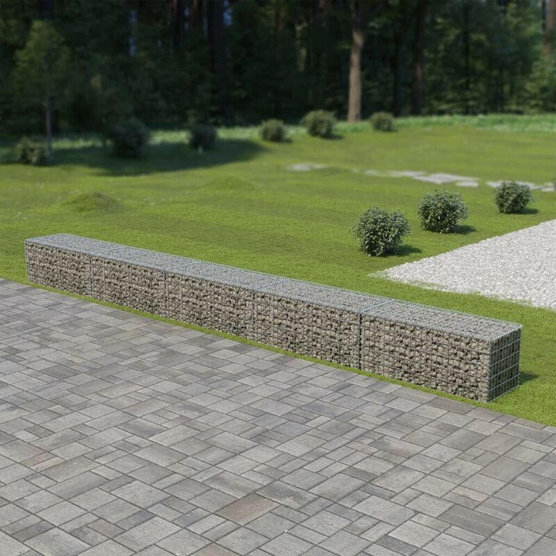 

Muro de gaviones con cubiertas acero galvanizado 600x50x50 cm - Hommoo