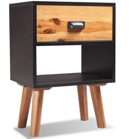 Hommoo Nachttisch Akazienholz Massiv 40x30x58 cm VD09665