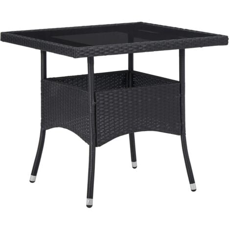 black rattan dining table only