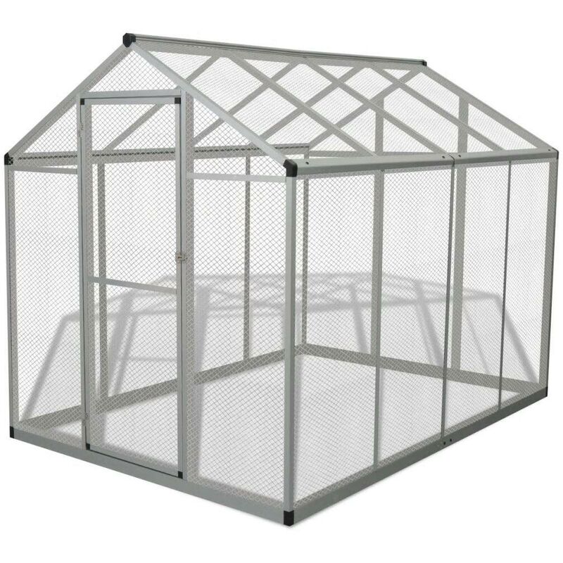 

Pajarera exterior de aluminio 178x242x192 cm - Hommoo