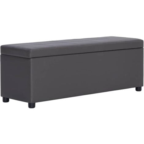 Cassapanca Contenitore Pouf Portaoggetti Poggiapiedi Diamante Strass  Similpelle 76x38x38 Nero