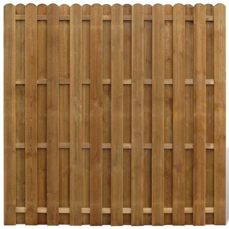Valla de jardín exterior de 2 piezas Züschen madera de pino 117 x 40 cm -  Natural [en.casa]