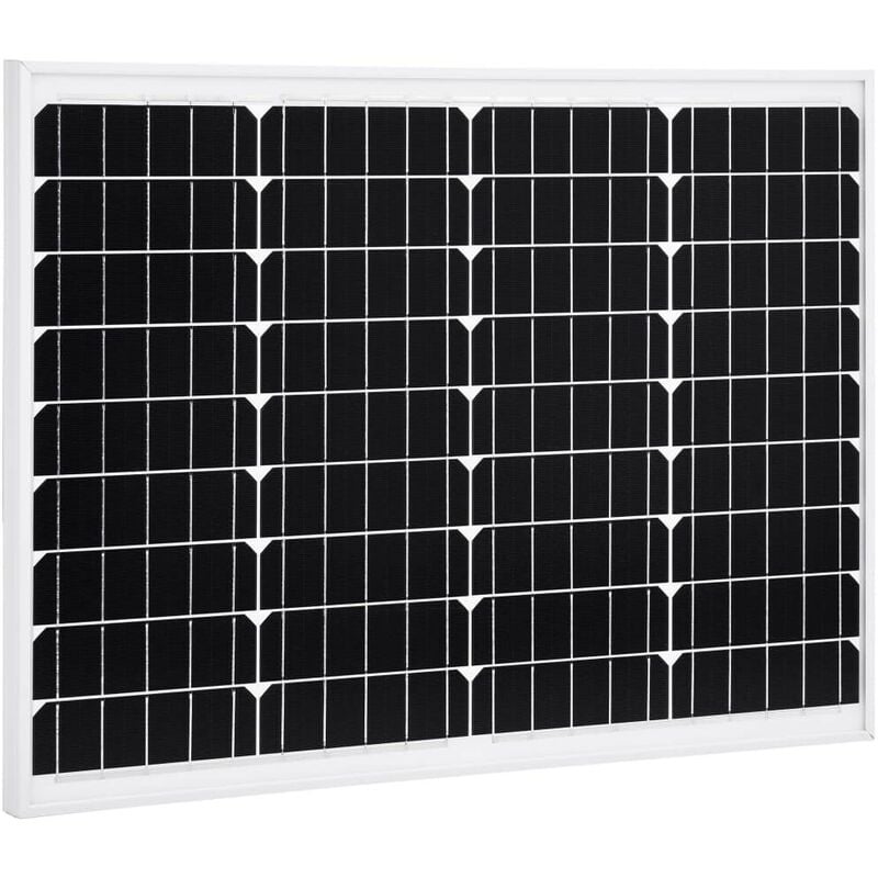 

Panel solar monocristalino aluminio y vidrio de seguridad 50 W - Hommoo