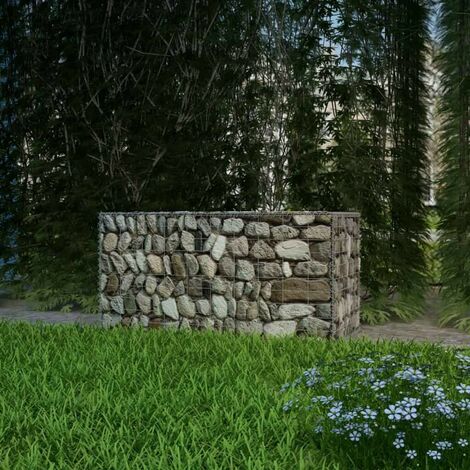 Hommoo Panier de gabion Acier galvanise 100x50x50 cm HDV04671