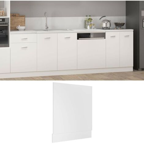Hommoo Panneau de lave-vaisselle Blanc 59,5x3x67 cm Agglomere