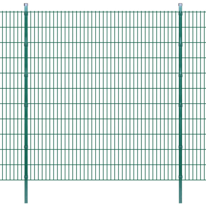 Panneaux et poteaux de clôture 2D pour jardin 2008x2230 mm 10 m HDV16426 - Hommoo
