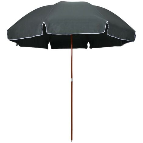 Hommoo Parasol with Steel Pole 300 cm Anthracite VD46171