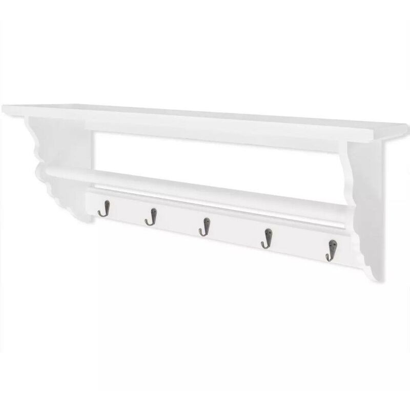 

Perchero estilo barroco MDF blanco - Hommoo