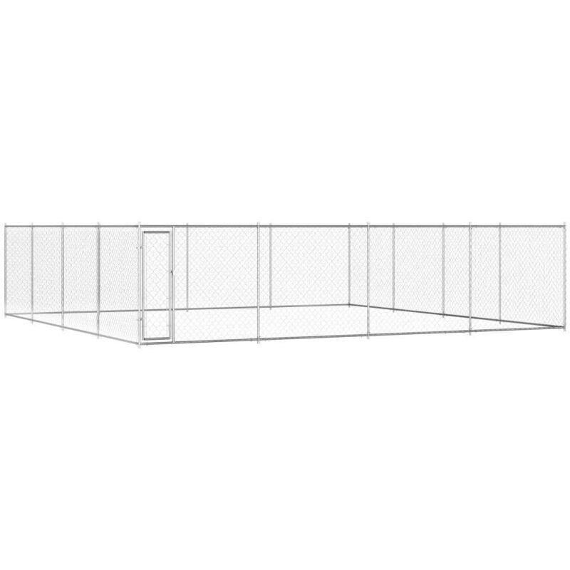 

Perrera de exterior de acero galvanizado 760x760x195 cm - Hommoo