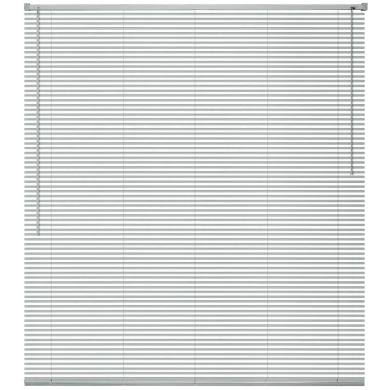 

Hommoo Persiana aluminio 160x160 cm plateada