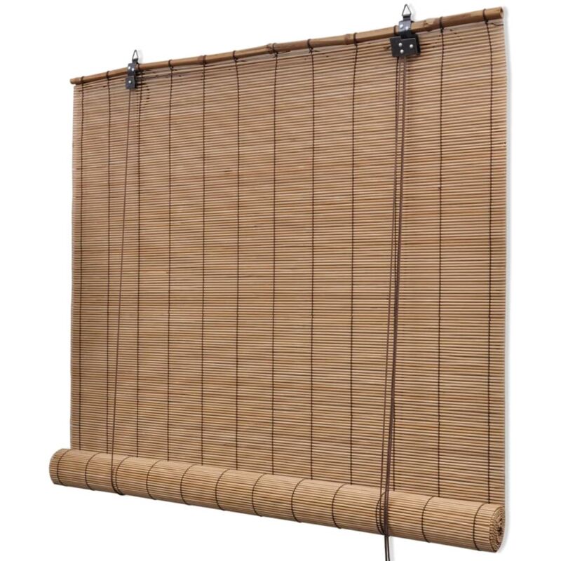 

Persiana enrollable de bambú marrón 140x220 cm - Hommoo