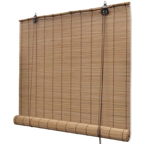 Hommoo Persianas enrollables de bambú marrón 150x220 cm