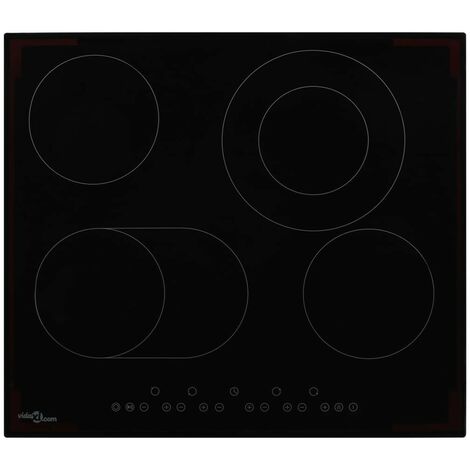 Hommoo Plaque de cuisson Céramique 4 brûleurs Contrôle tactile 6600 W