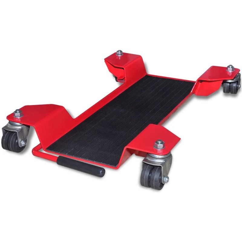 

Plataforma rodante dolly para motocicletas roja - Hommoo