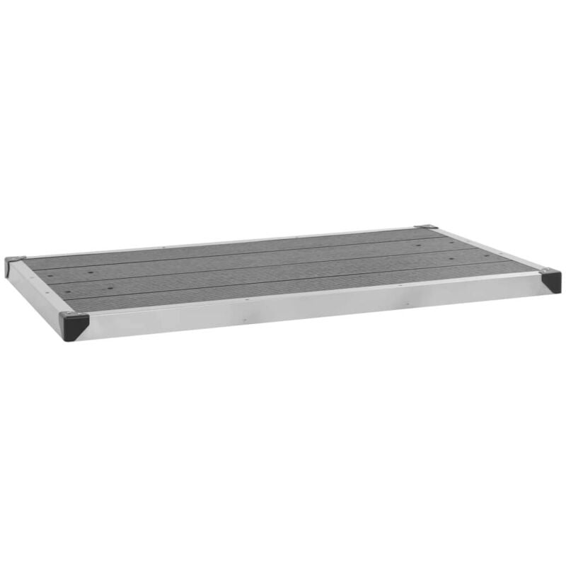

Plato de ducha de jardín WPC acero inoxidable gris 110x62 cm - Hommoo