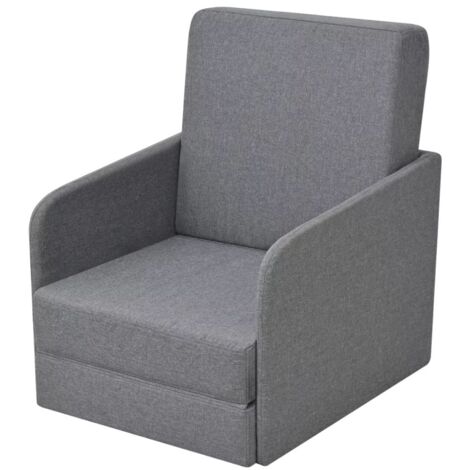 Hommoo Poltrona Letto Convertibile Grigio CHommooaro in Tessuto VD09537