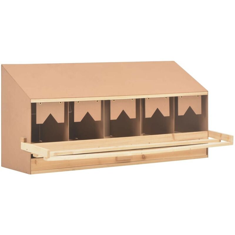 Pondoir 5 compartiments 117x33x54 cm Pinede solide HDV07215 - Hommoo