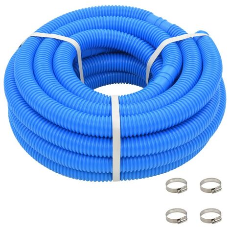 Hommoo Pool Hose with Clamps Blue 38 mm12 m VD32711