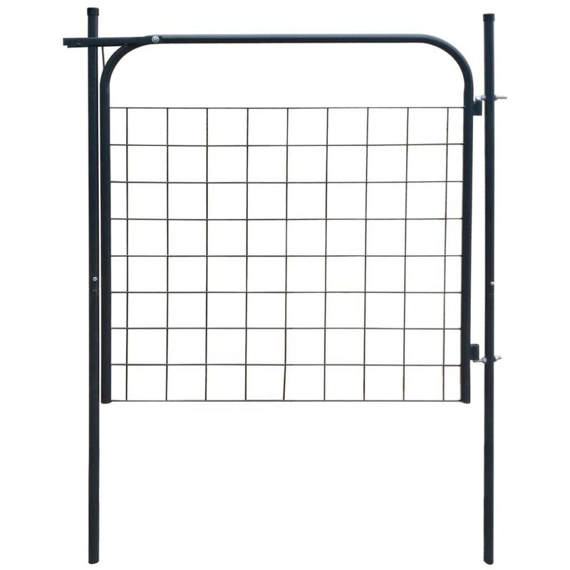 Portail de clôture de jardin 100 x 100 cm Anthracite HDV04428 - Hommoo