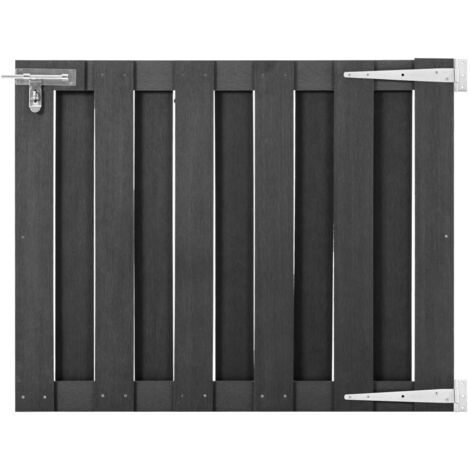 Hommoo Portillon WPC 100x80 cm Gris