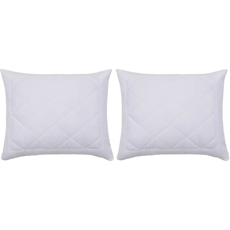 

Protectores de almohada 2 unidades blanco 80x80 cm - Hommoo