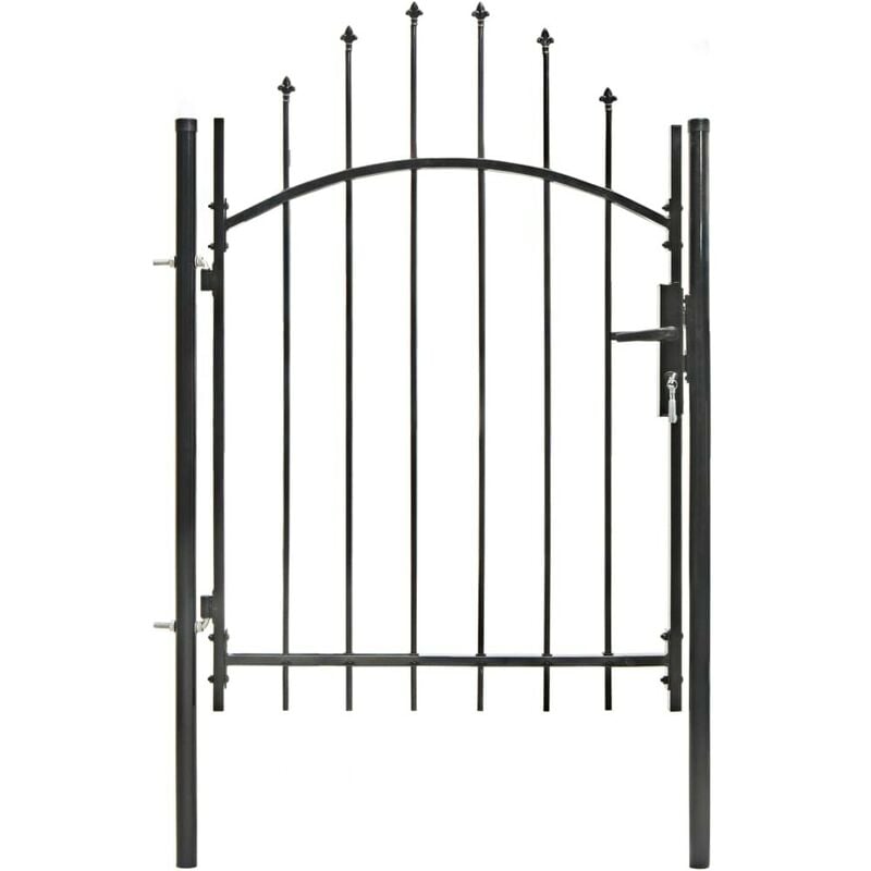 

Puerta de jardín de acero negro 1x1,5 m - Hommoo