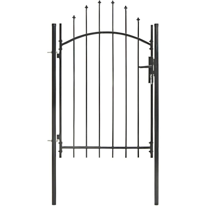 

Puerta de jardín de acero negro 1x2 m - Hommoo