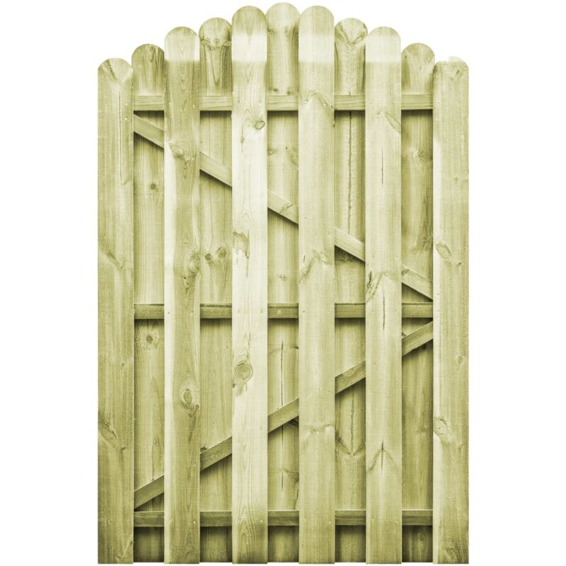 

Puerta de jardín madera de pino impregnada 100x150 cm - Hommoo