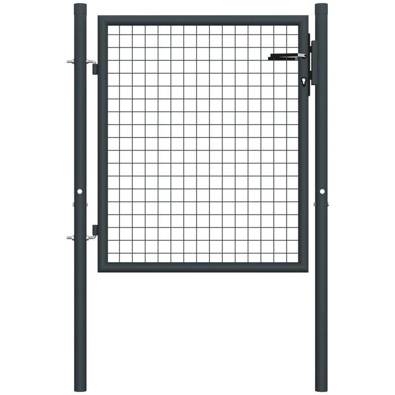 

Puerta de malla de jardín acero galvanizado gris 100x125 cm - Hommoo