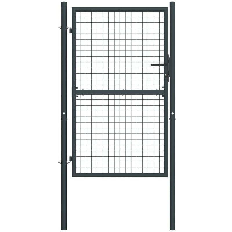 

Puerta de malla de jardín acero galvanizado gris 100x200 cm - Hommoo