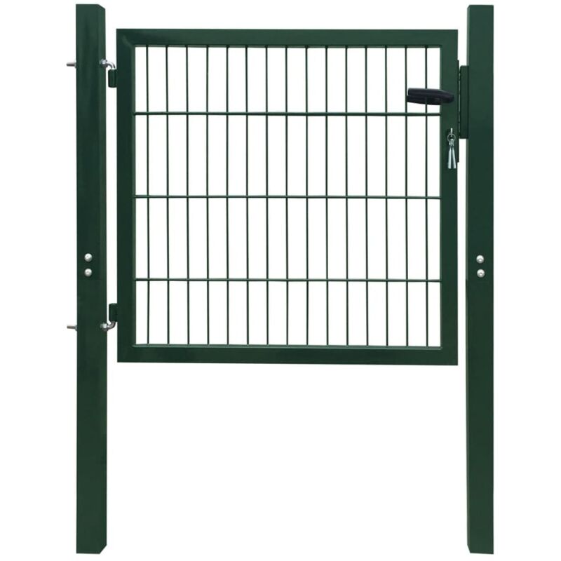 

Puerta de vallado de acero verde 106x150 cm - Hommoo