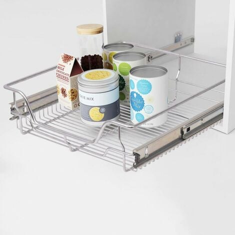 Hommoo Pull-Out Wire Baskets 2 pcs Silver 500 mm VD30393